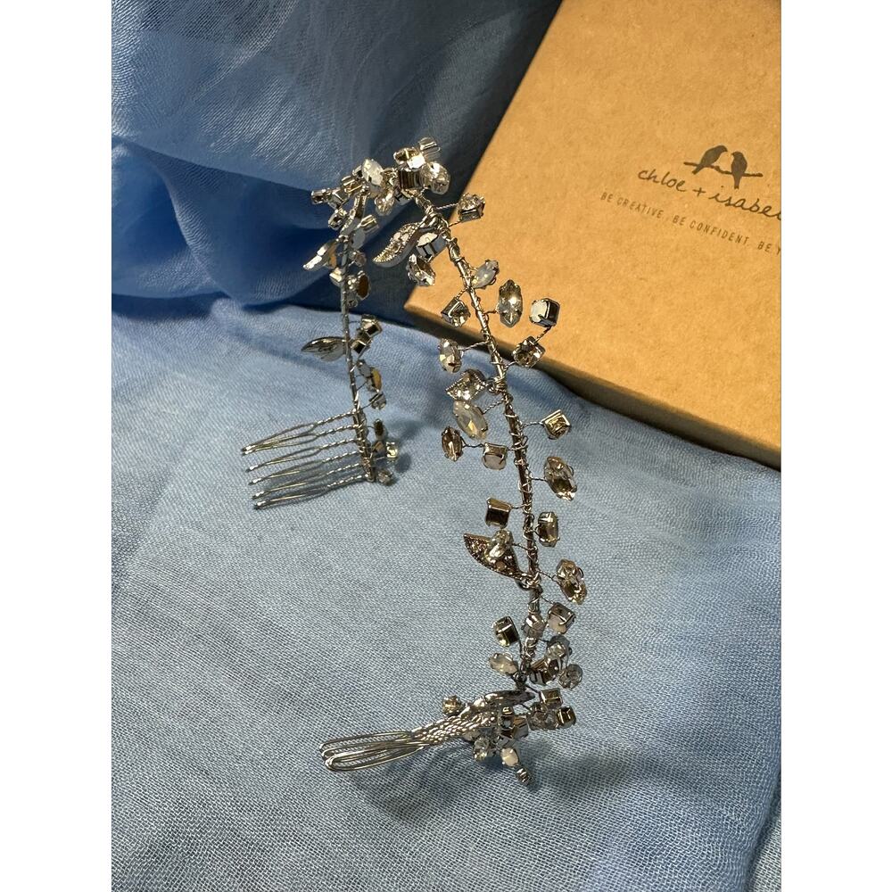 CHLOE + ISABEL crystal headband silver hair accessory - H063CLAR - Picture 3 of 5